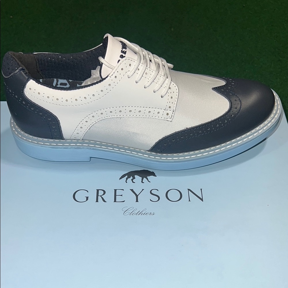 Greyson Men's Navy and White Alpha Wolf Shoes